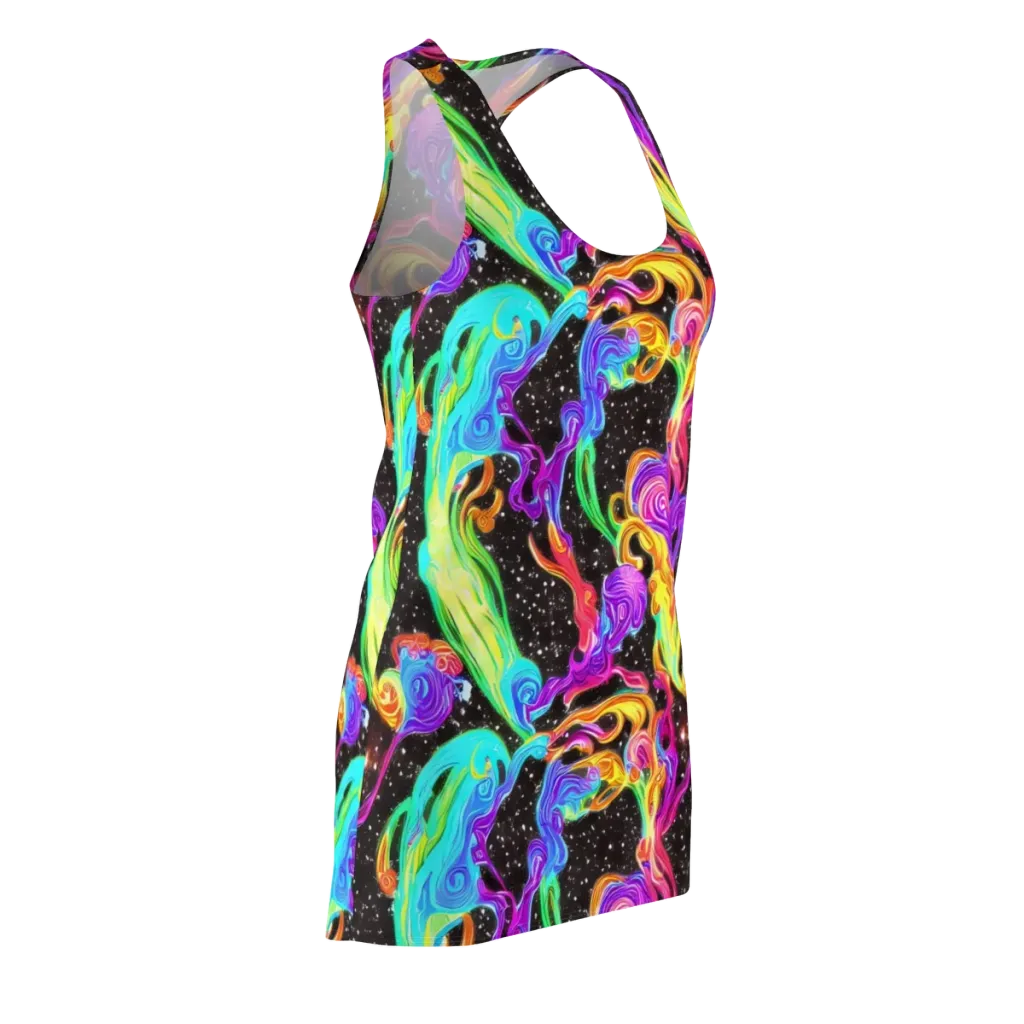 Yuan Whirls on Racerback Dress — Front Side