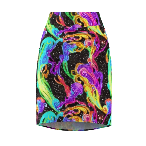 Yuan Whirls on a Pencil Skirt