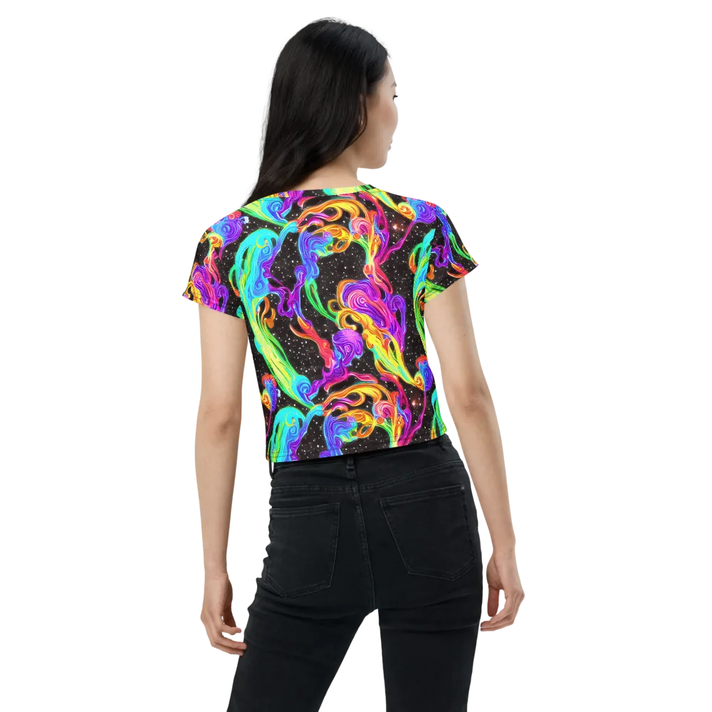 Yuan Whirls on Crop Tee — Back