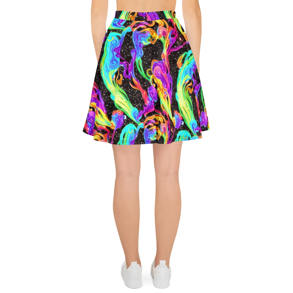 Yuan Whirls on Skater Skirt — Back