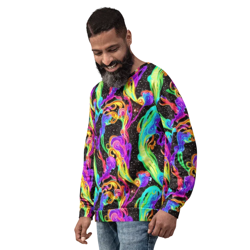 Yuan Whirls on Sweatshirt — Left Front