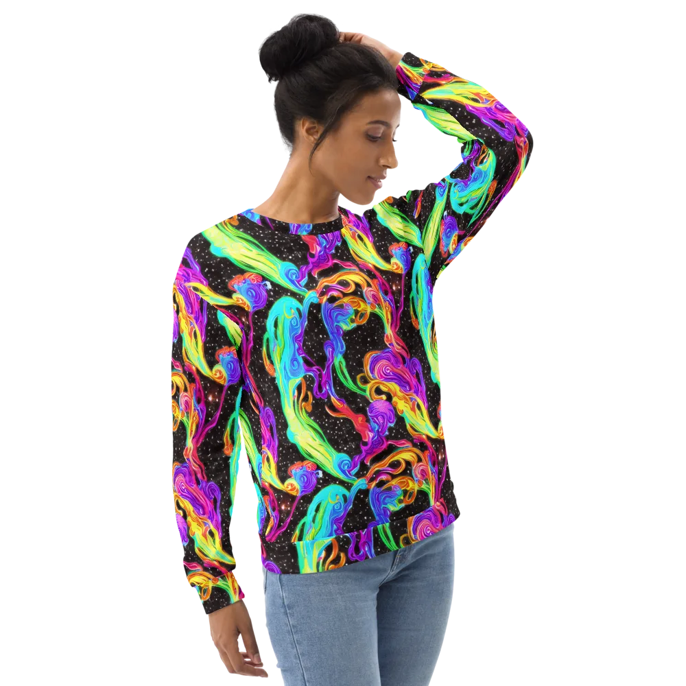 Yuan Whirls on Sweatshirt — Right Front