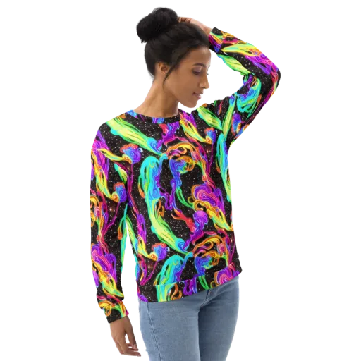 Yuan Whirls on a Sweatshirt