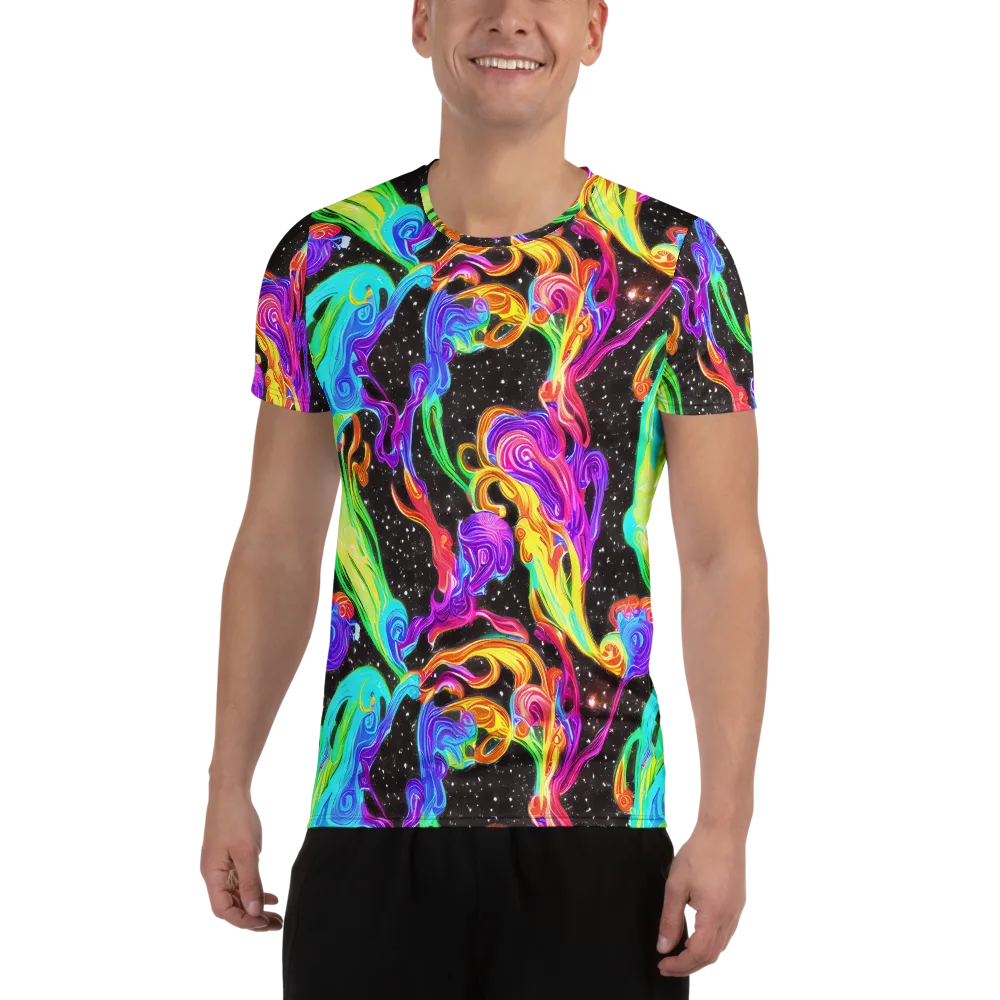 Yuan Whirls on Men's Athletic T-Shirt — Front