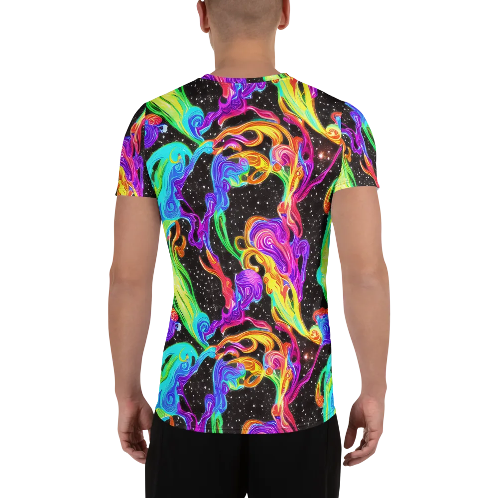 Yuan Whirls on Men's Athletic T-Shirt — Back