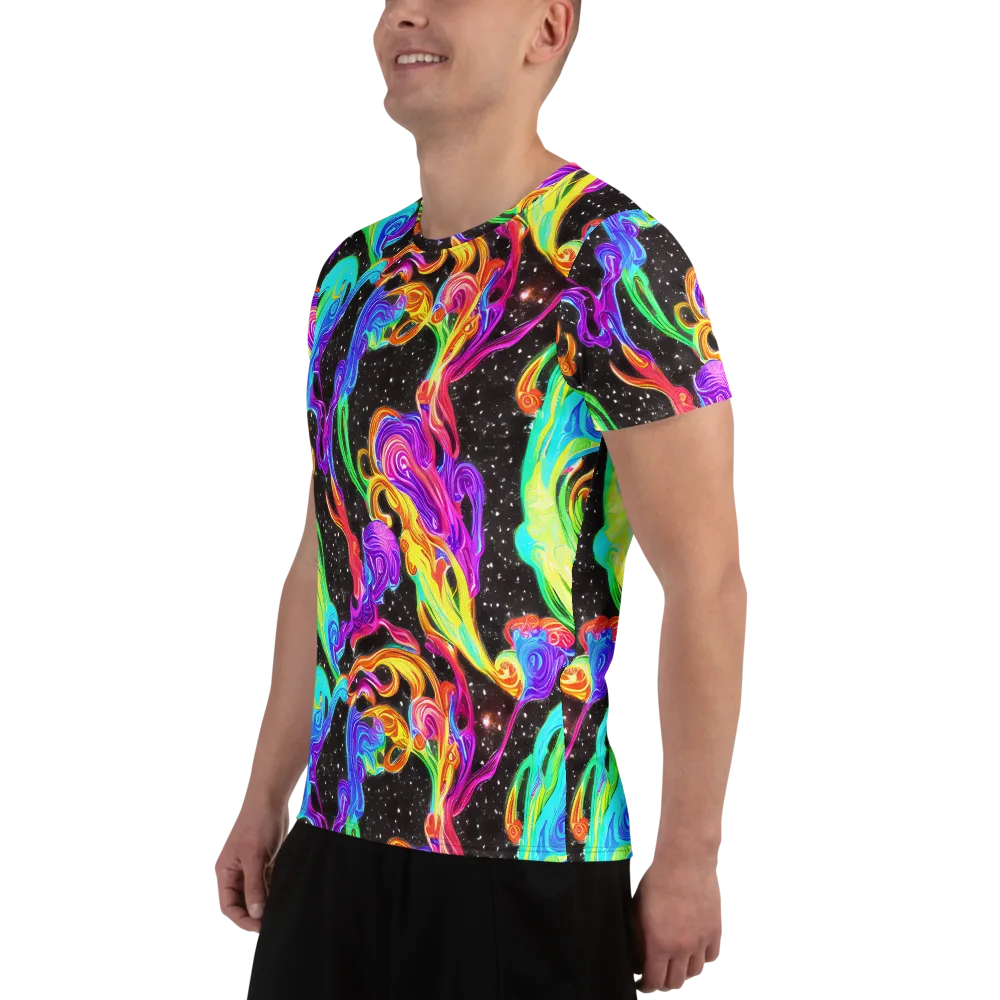 Yuan Whirls on Men's Athletic T-Shirt — Left