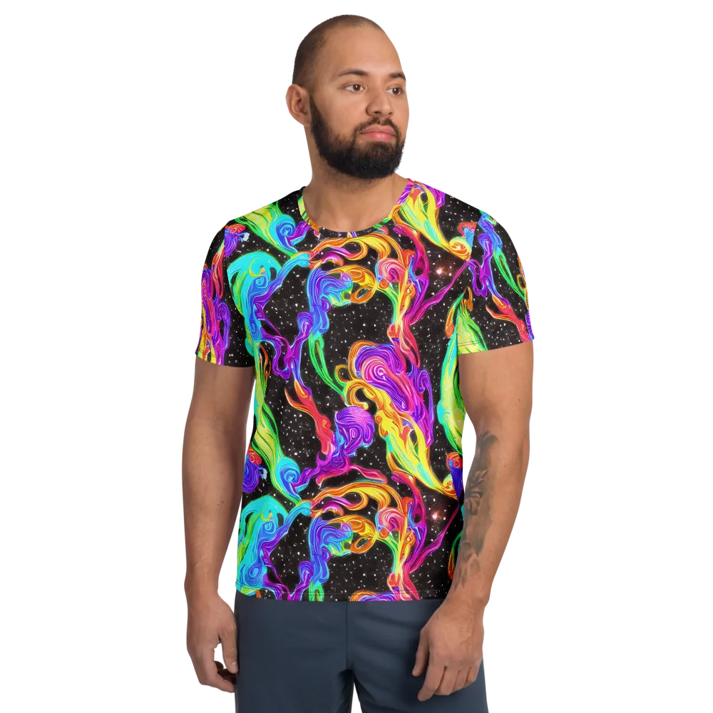 Yuan Whirls on Men's Athletic T-Shirt — Front