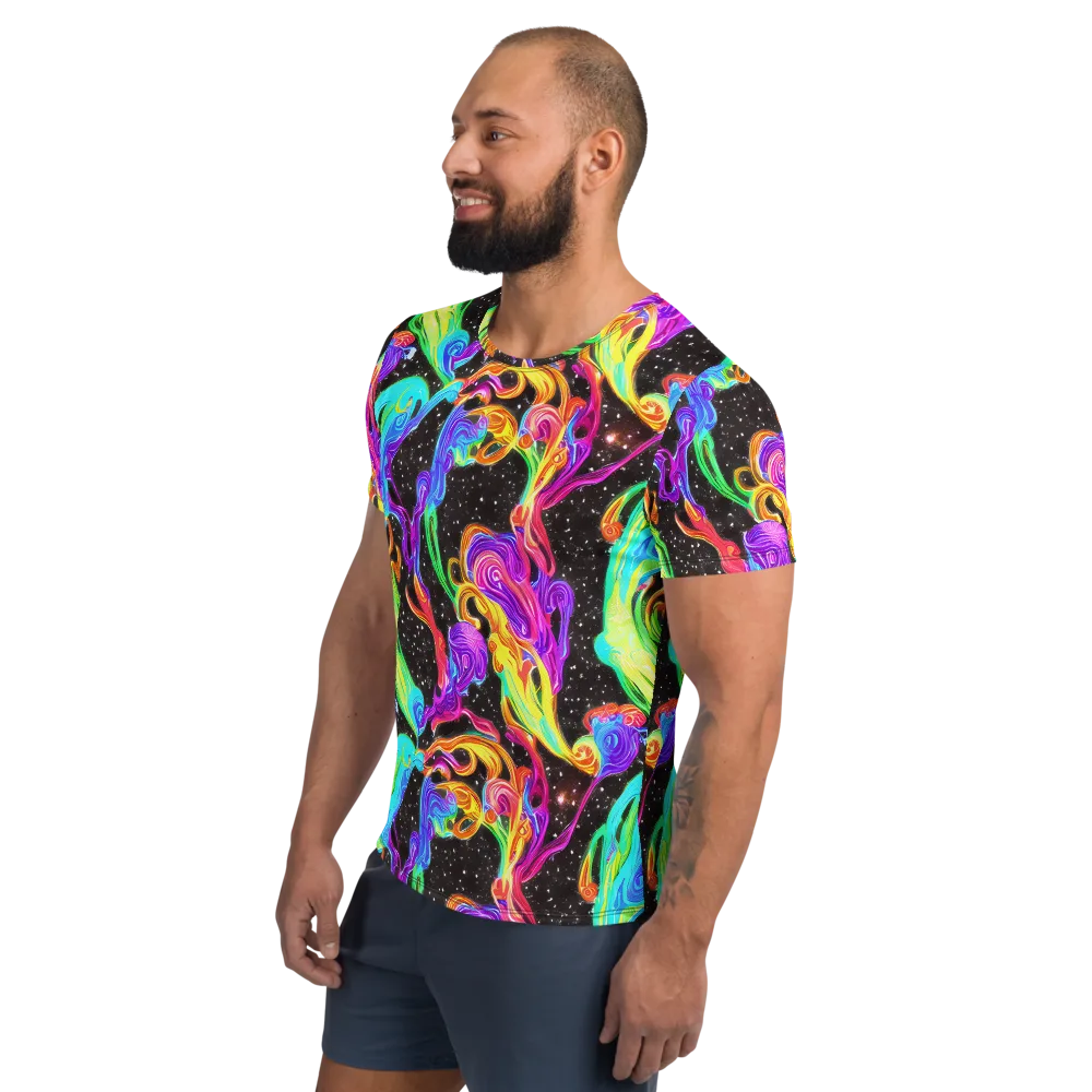 Yuan Whirls on Men's Athletic T-Shirt — Left