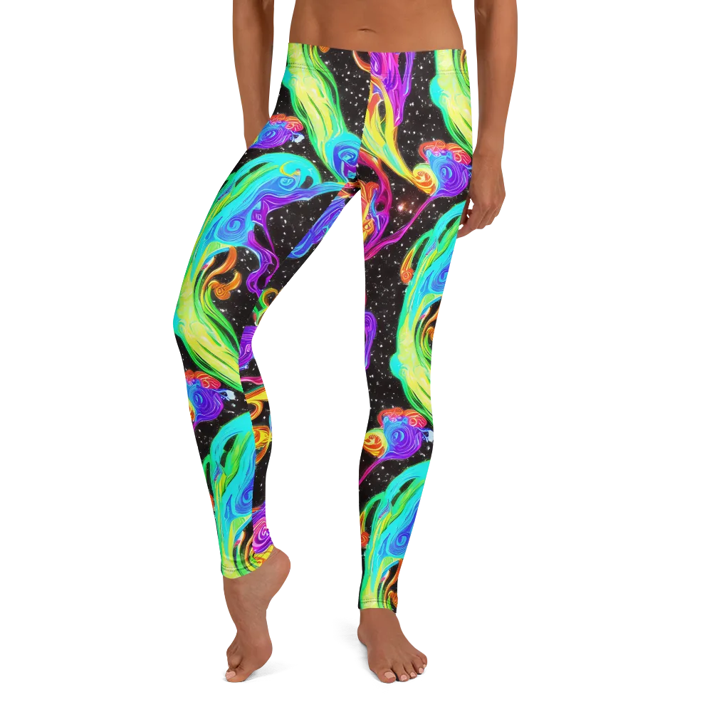 Yuan Whirls on Leggings — Front