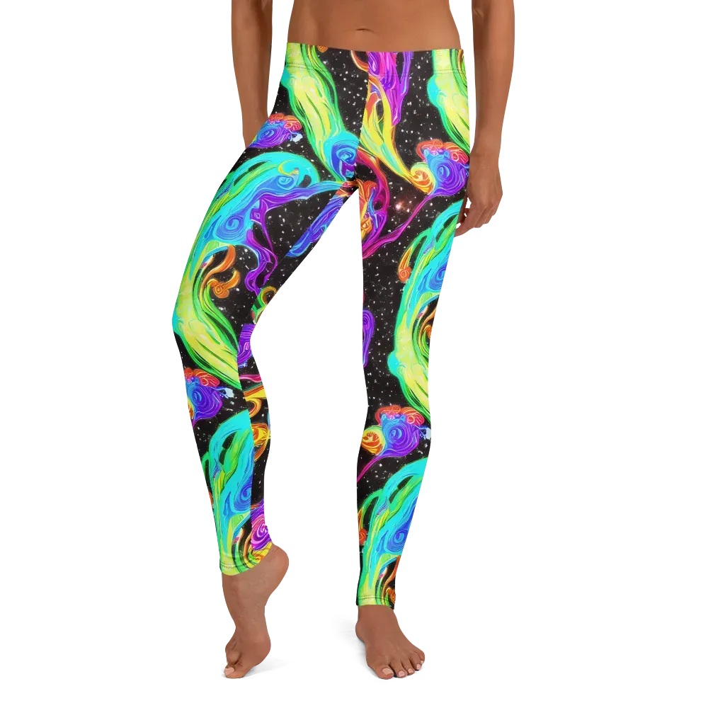 Yuan Whirls on Leggings — Front