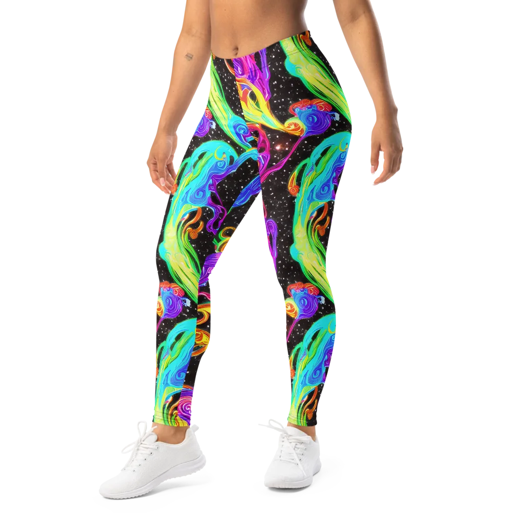 Yuan Whirls on Leggings — Left Front