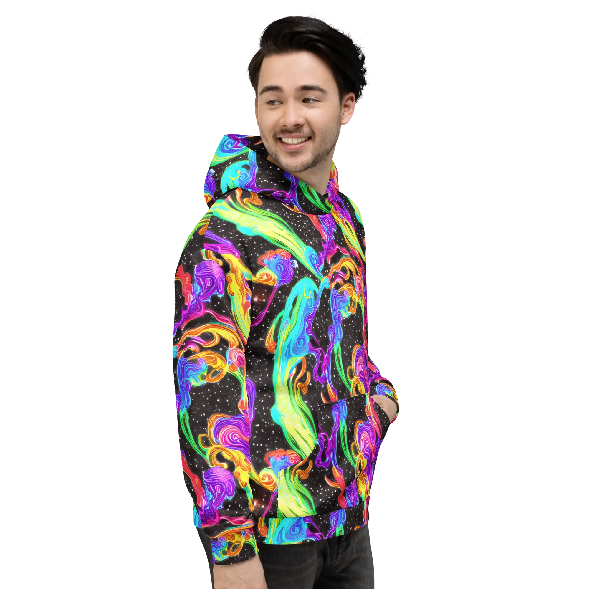 Yuan Whirls on Hoodie — Right