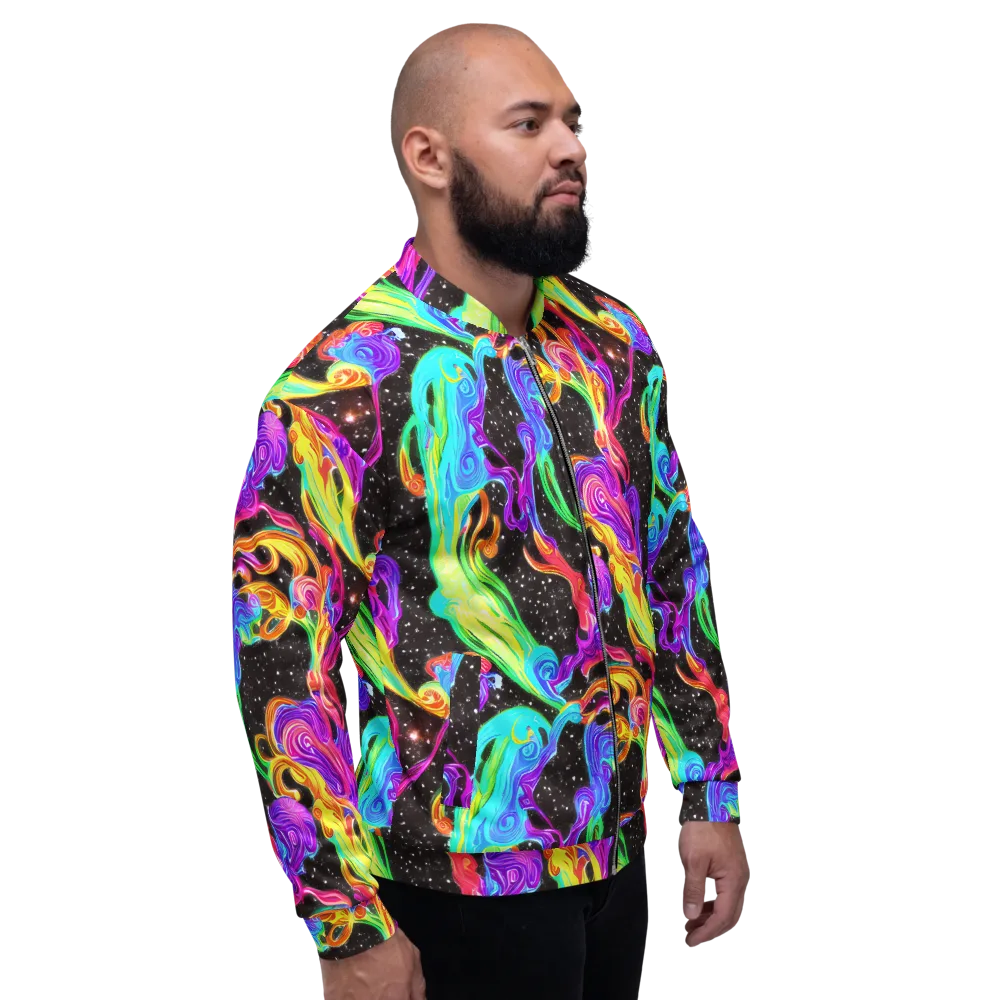 Yuan Whirls on Bomber Jacket — Right