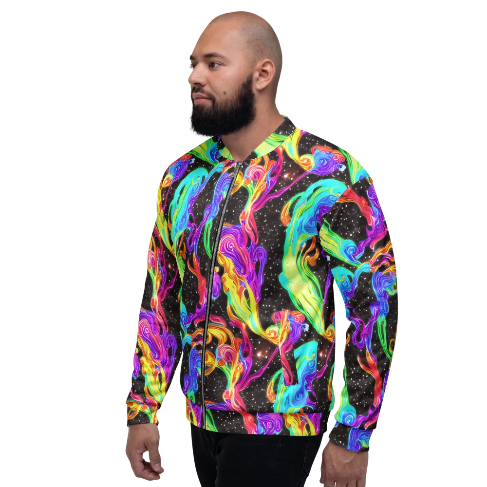 Yuan Whirls on Bomber Jacket — Left