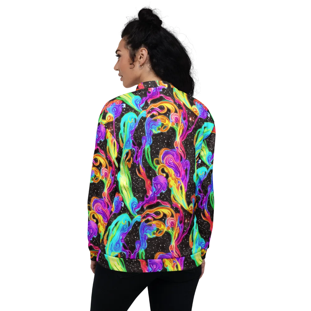 Yuan Whirls on Bomber Jacket — Back