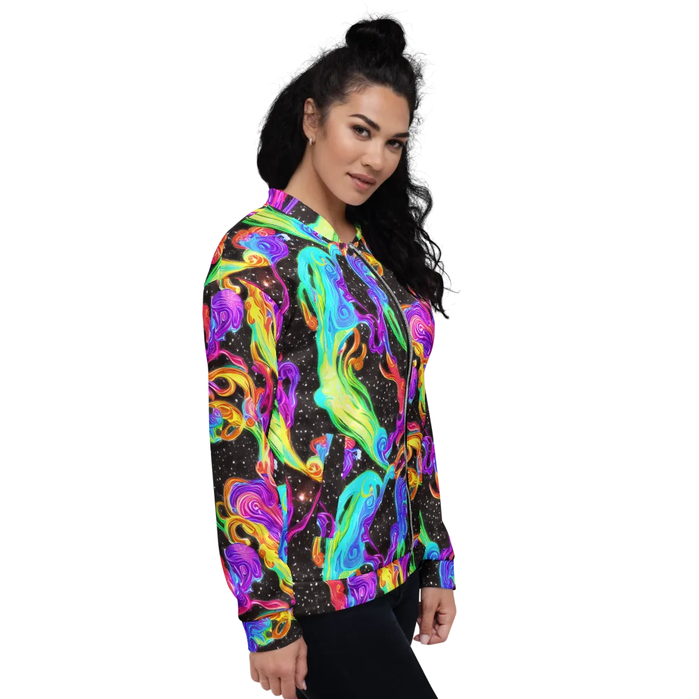 Yuan Whirls on Bomber Jacket — Right