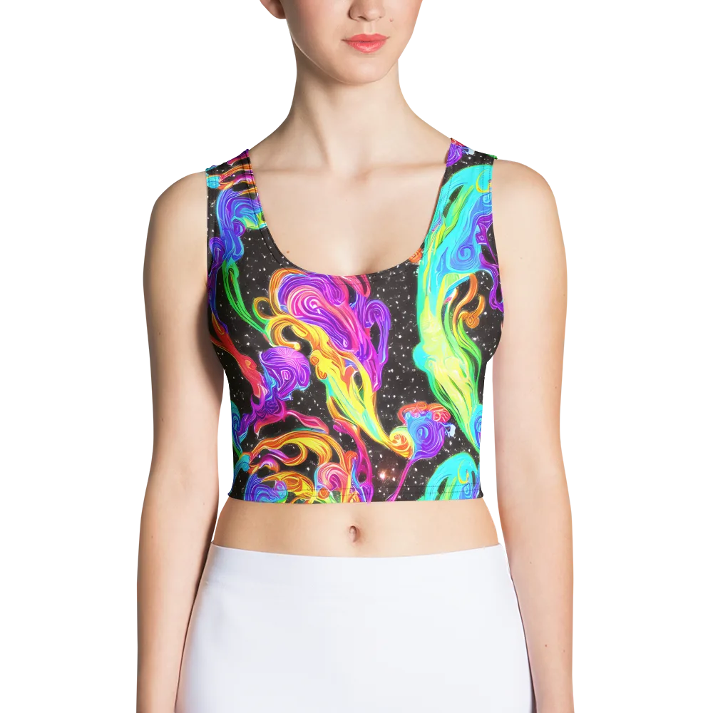 Yuan Whirls on Crop Top — Front
