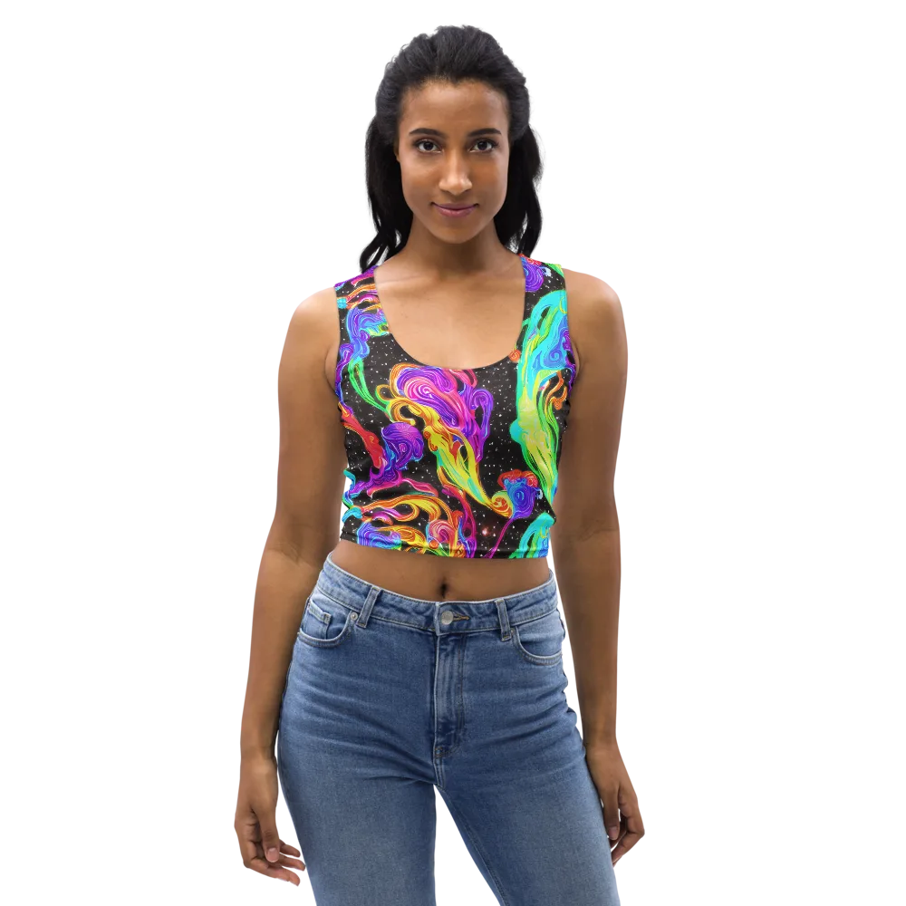 Yuan Whirls on Crop Top — Front