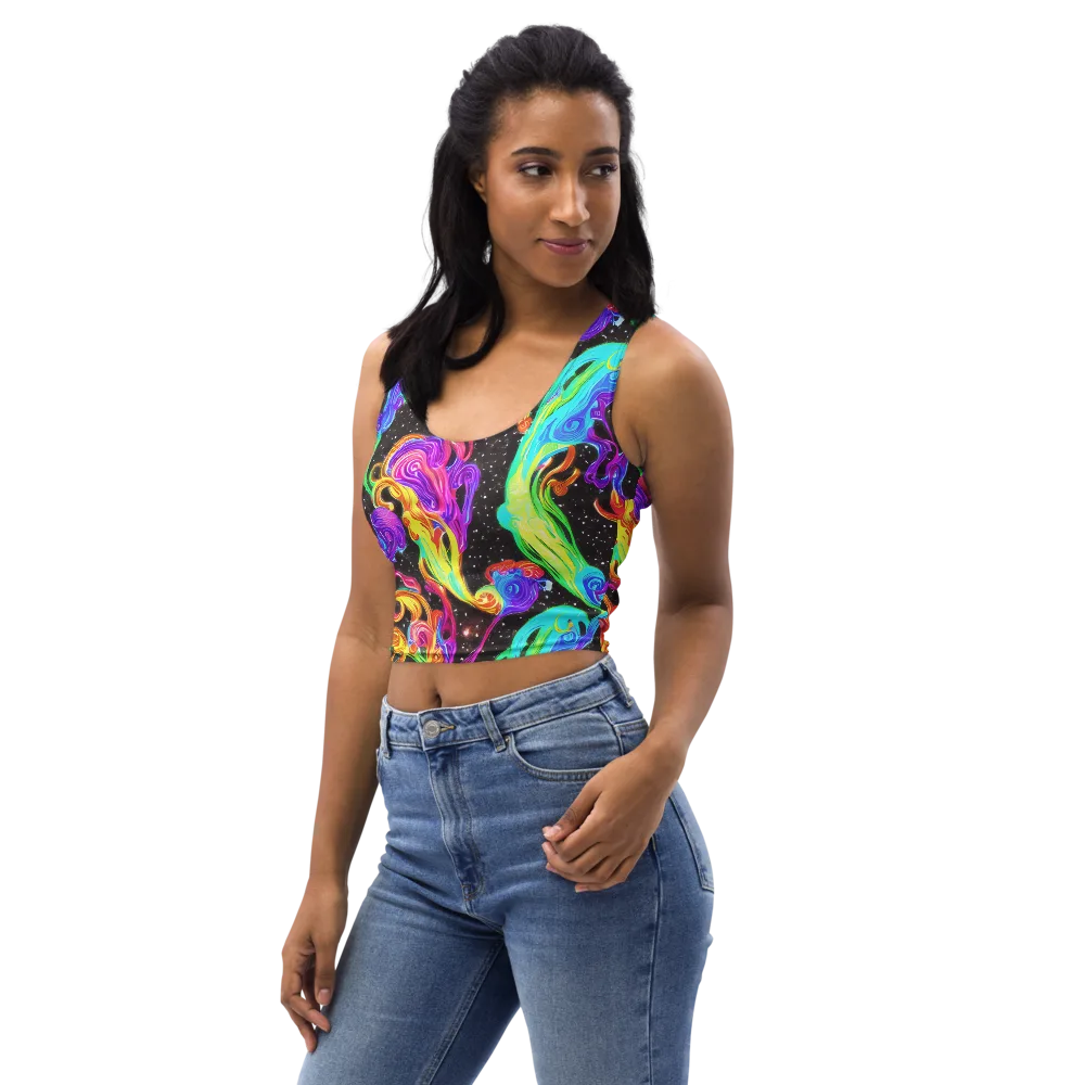 Yuan Whirls on Crop Top — Left Front
