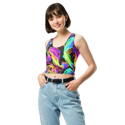 Yuan Whirls on a Crop Top