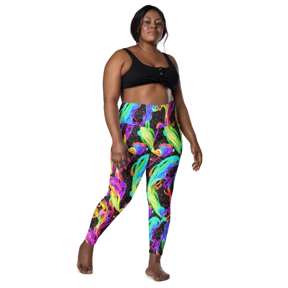 Yuan Whirls on Leggings with Pockets — Front