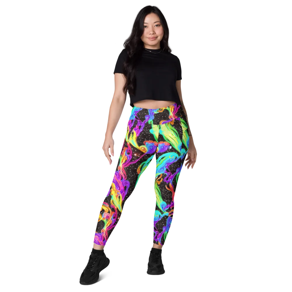 Yuan Whirls on Leggings with Pockets — Front