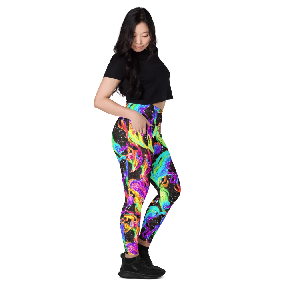 Yuan Whirls on Leggings with Pockets — Right