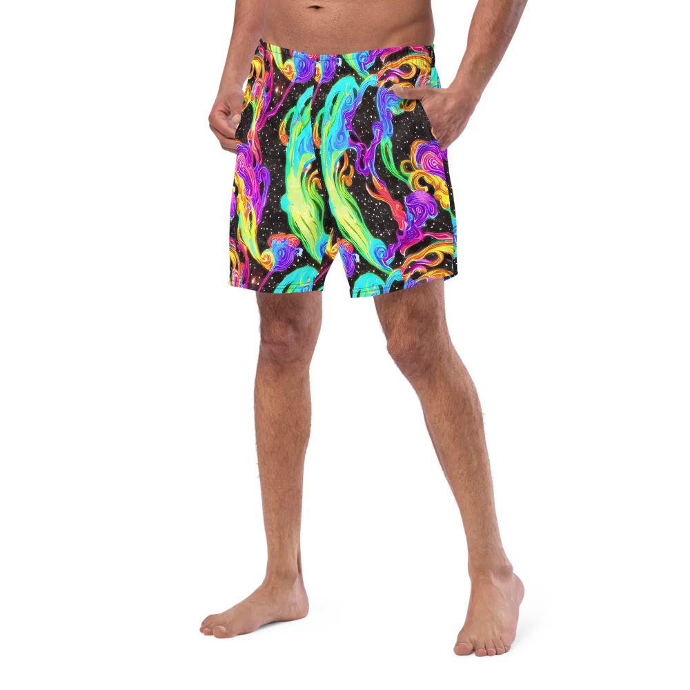 Yuan Whirls on Swim Trunks — Left Front