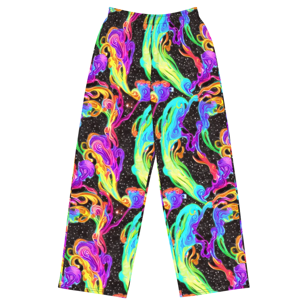 Yuan Whirls on Wide-Leg Pants — Front