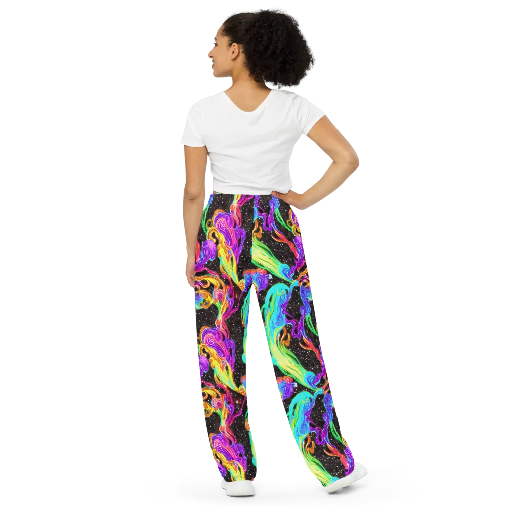 Yuan Whirls on Wide-Leg Pants — Back