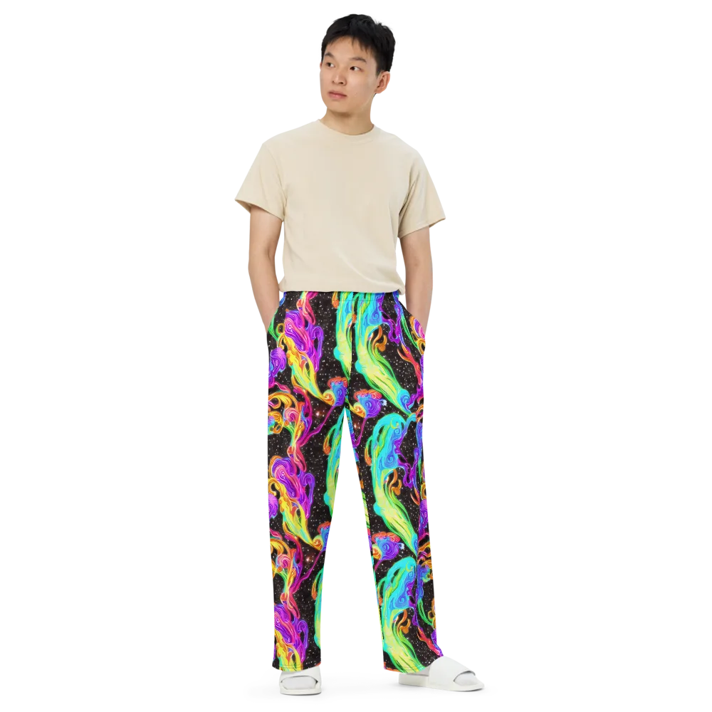 Yuan Whirls on Wide-Leg Pants — Front