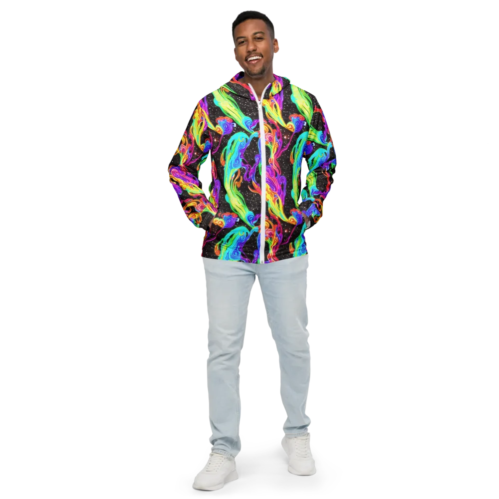 Yuan Whirls on Men's Windbreaker — Front