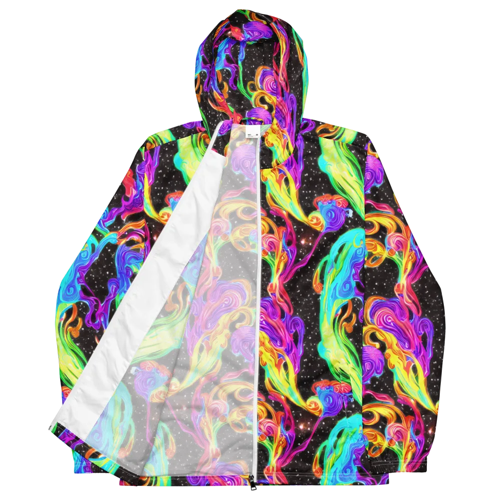 Yuan Whirls on Men's Windbreaker — Front