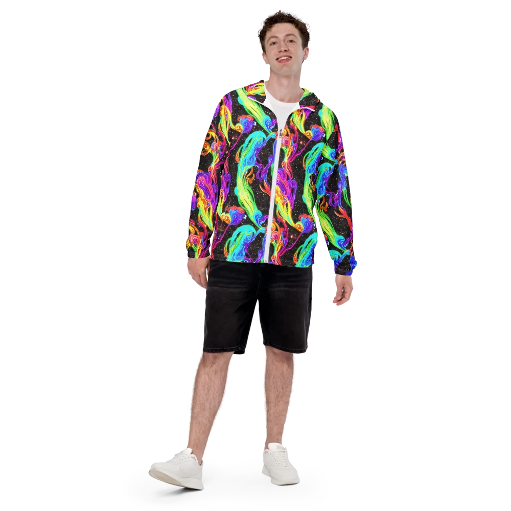 Yuan Whirls on Men's Windbreaker — Front