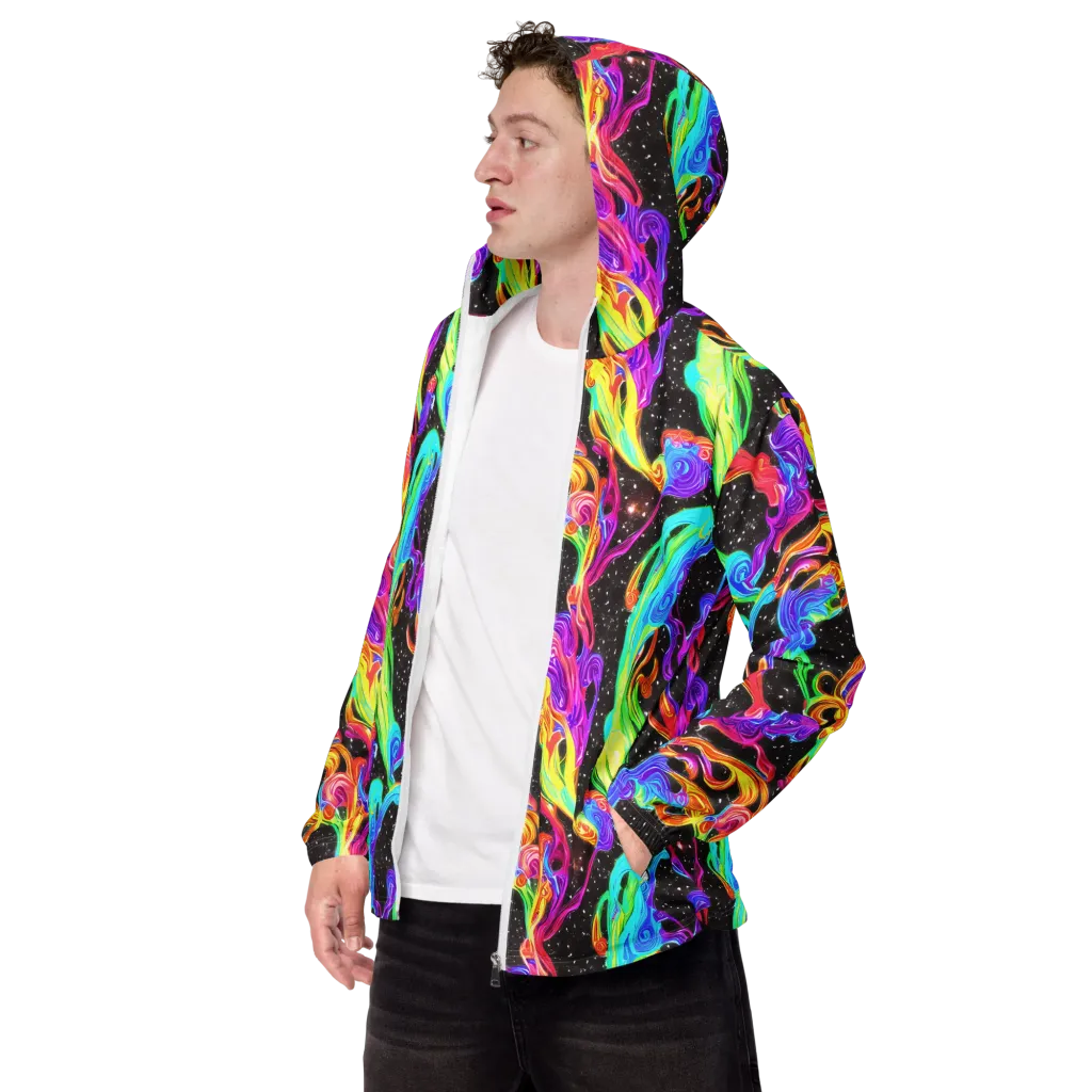 Yuan Whirls on Men's Windbreaker — Left Front