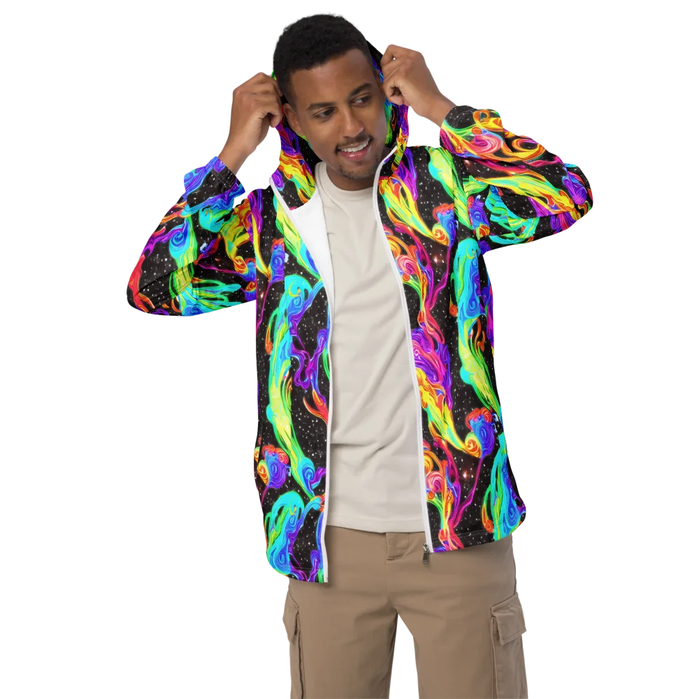 Yuan Whirls on Men's Windbreaker — Front