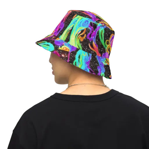 Yuan Whirls on a Reversible Bucket Hat