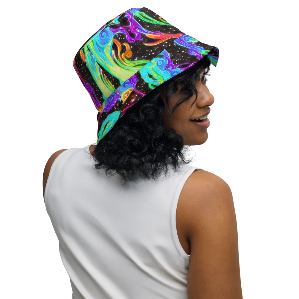 Yuan Whirls on Reversible Bucket Hat — Right Outside