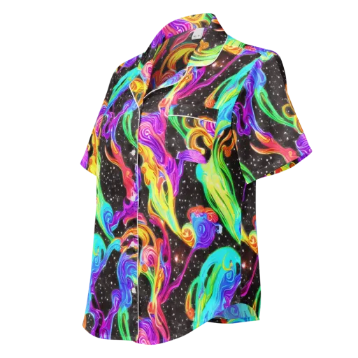 Yuan Whirls on a Women's Short Sleeve Pajama Top