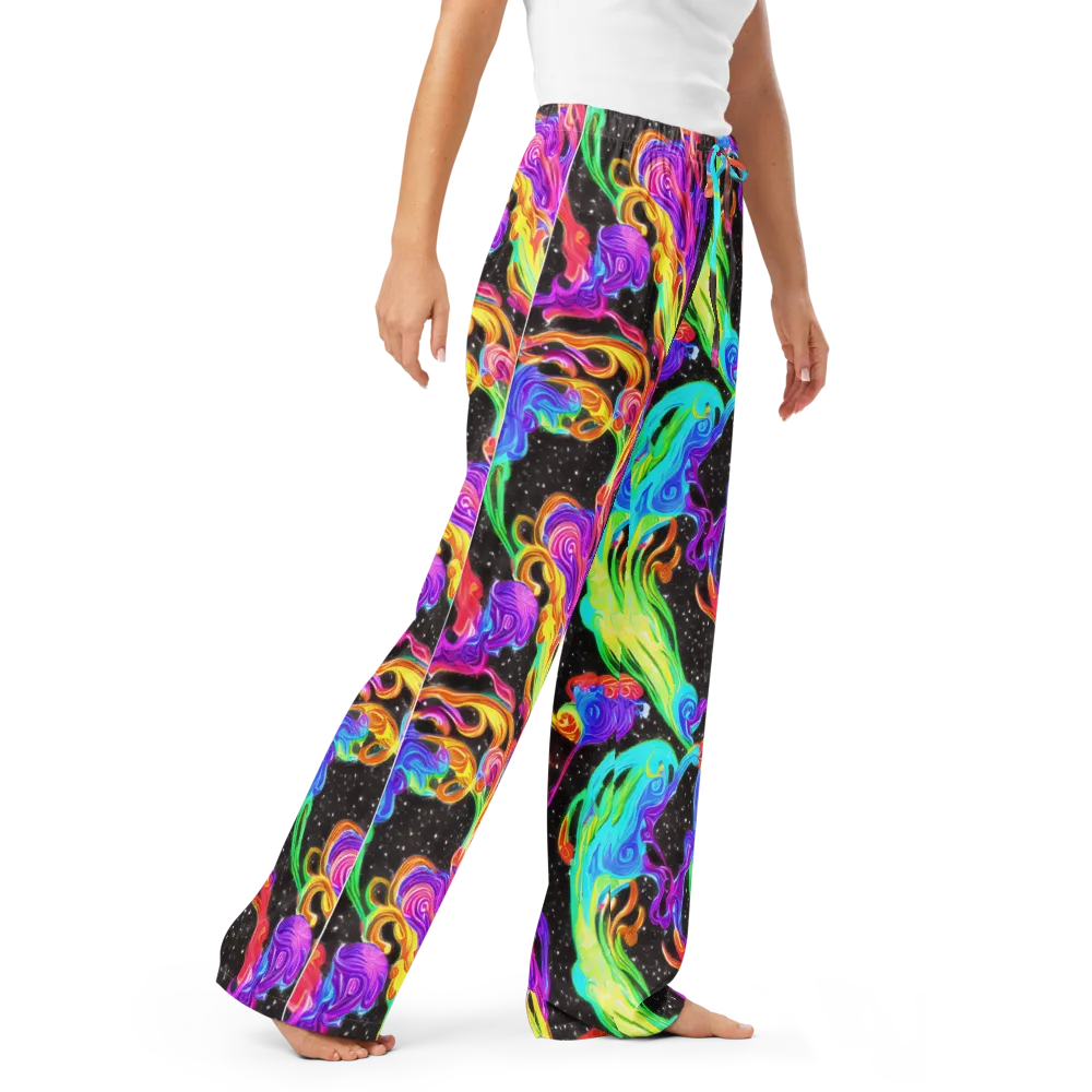 Yuan Whirls on Women's Pajama Pants — Right Front