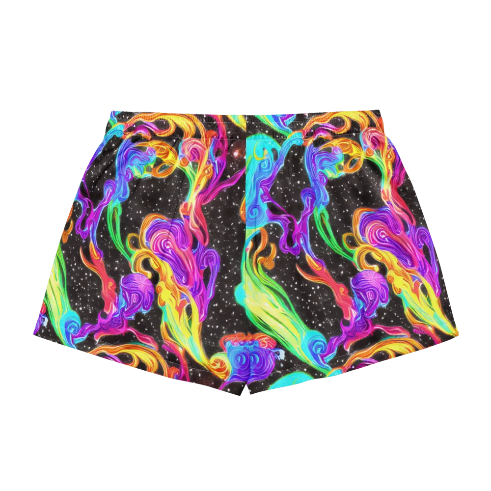Yuan Whirls on Women's Pajama Shorts — Back