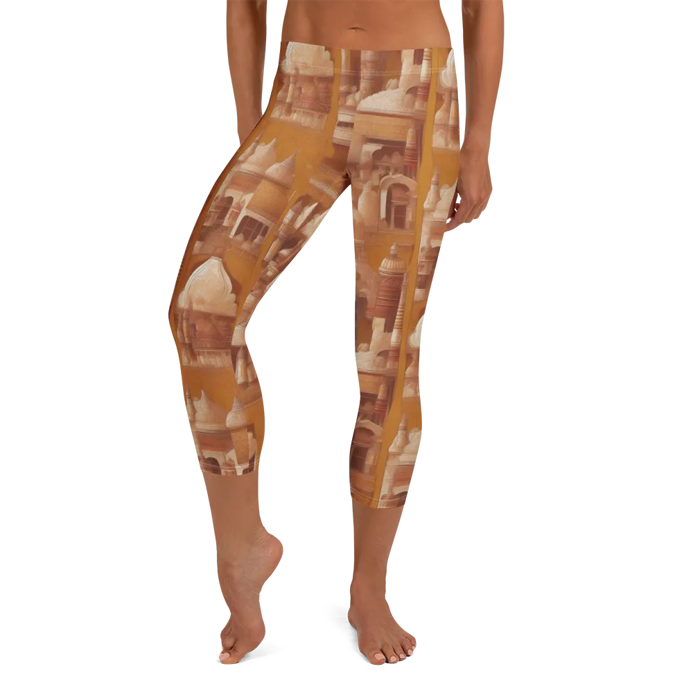 Amber Minaret on Capri Leggings — Front