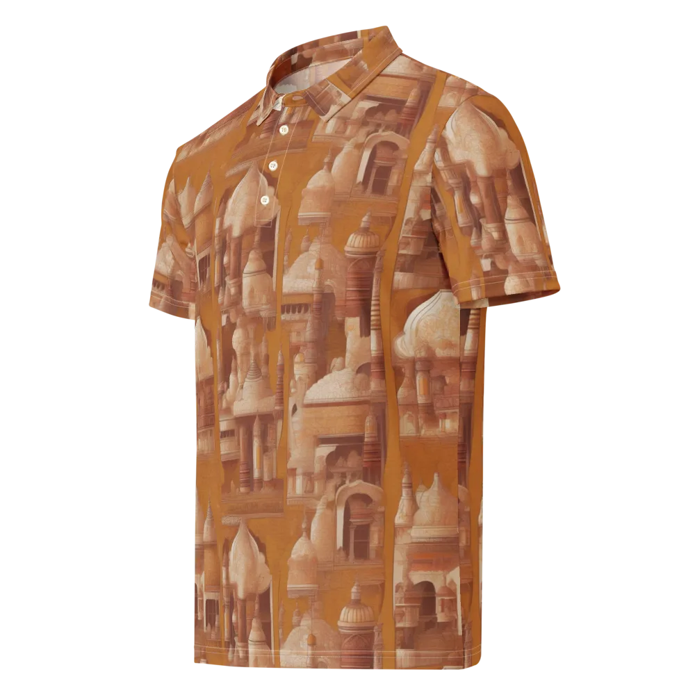Amber Minaret on Men's Slim Fit Polo Shirt — Left Front