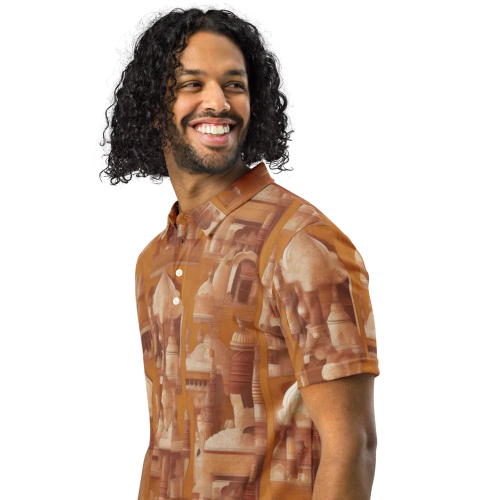 Amber Minaret on Men's Slim Fit Polo Shirt — Left Front