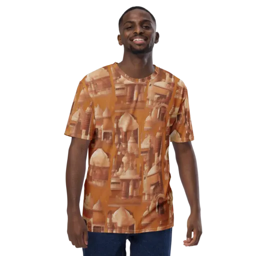 Amber Minaret on a Men's Crew Neck T-Shirt