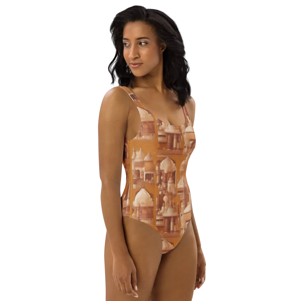 Amber Minaret on One-Piece Swimsuit — Right