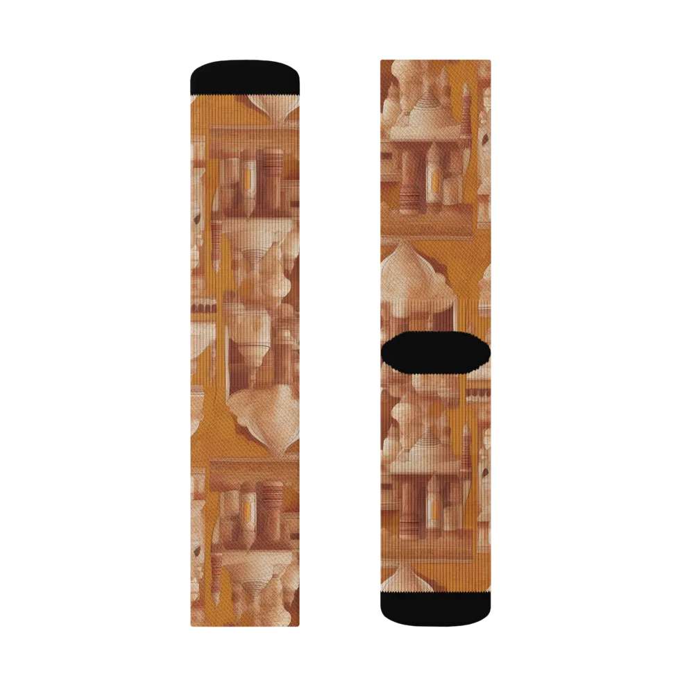 Amber Minaret on Socks — Left Sock