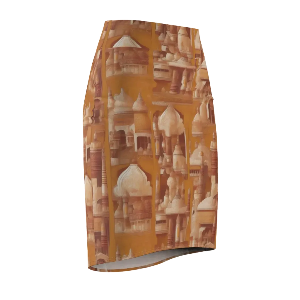 Amber Minaret on Pencil Skirt — Front Side