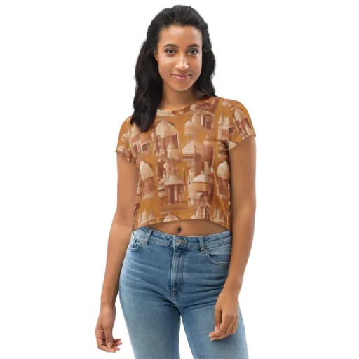 Amber Minaret on a Crop Tee