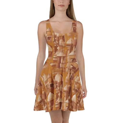 Amber Minaret on a Skater Dress